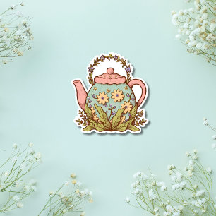 a cute vintage cottage core tea pot