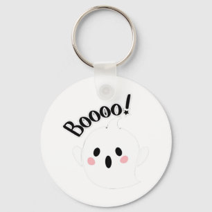 A Cute White Boo Creative Casual Key Ring