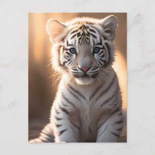 A Cute White Tiger Cub Postcard