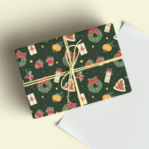 A Cute Winter Holiday Wrapping Paper  