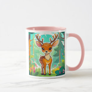 A cute young deer looks at you. mug