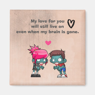 A Cute Zombie Couple Creepy Cute Magnet