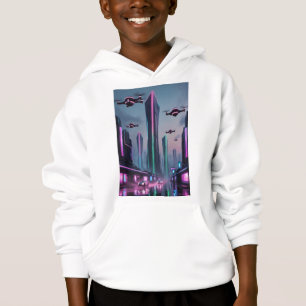 A cyberpunk cityscape