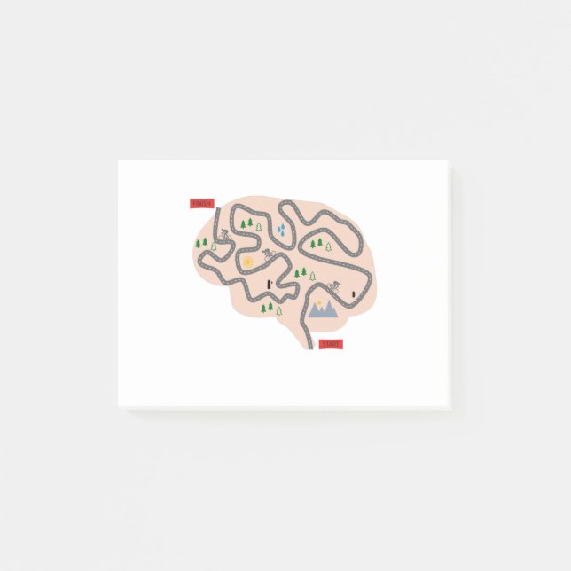 A cyclist's brain post-it notes (Front)