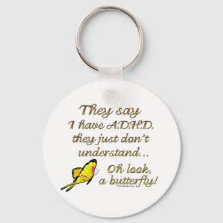 A.D.H.D. Butterfly Humour Key Ring