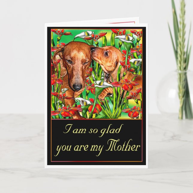 A Dachshund Mother's Day Card (Front)