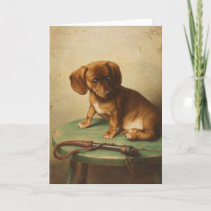 A Dachshund Puppy Carl Reichert Card