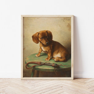A Dachshund Puppy   Carl Reichert Poster
