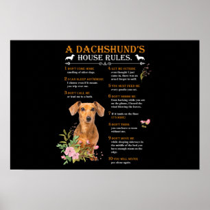 A Dachshund's House Rules Poster