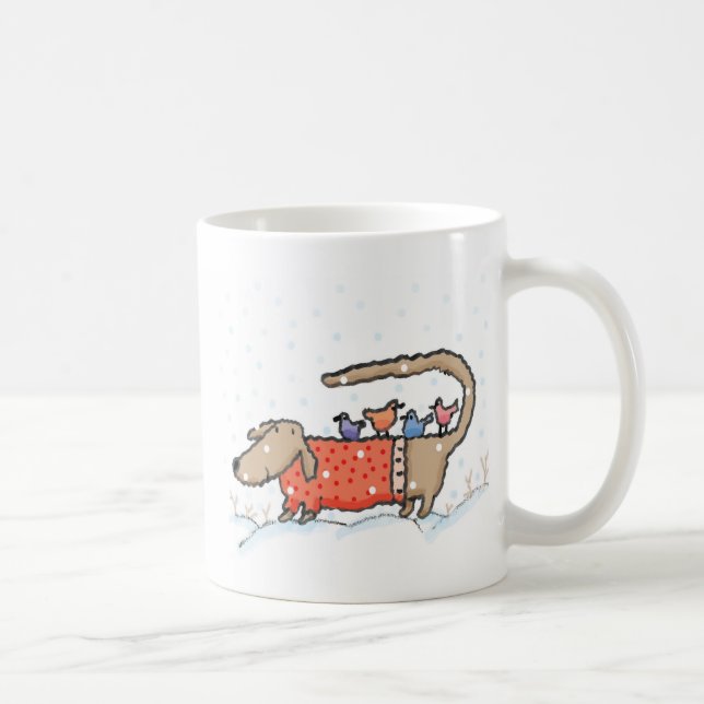 "A Dachshund's Umbrella Tail" Coffee Mug (Right)