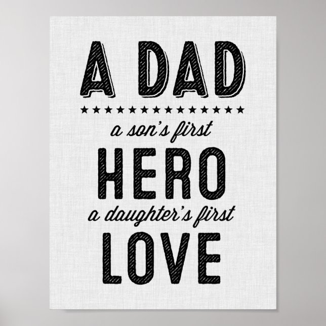 A Dad Typography Print (Front)