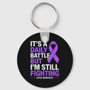 A daily battle lupus fighter awareness survivor key ring