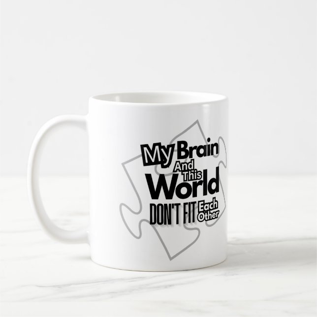 A Daily Dose of Relatable Sarcasm! My Brain Coffee Mug (Left)
