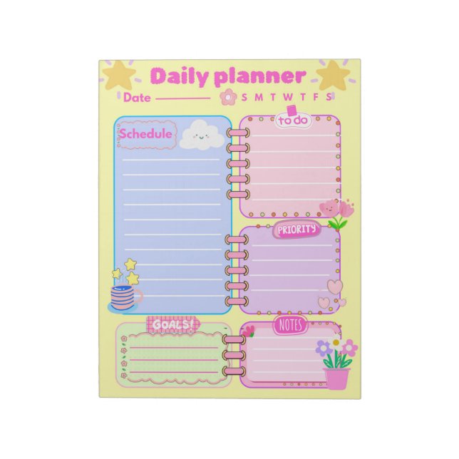 a daily planner Notepad (Rotated)