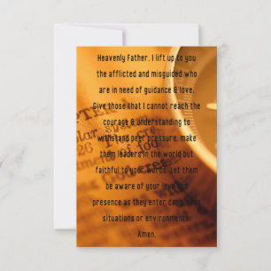 A Daily Prayer For Guidance Flat Greeting Card