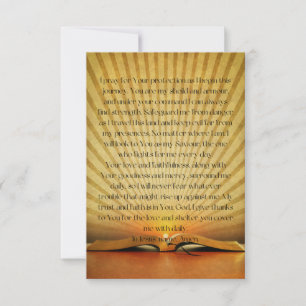 A Daily Protection Prayer Gold Flat Greeting Card