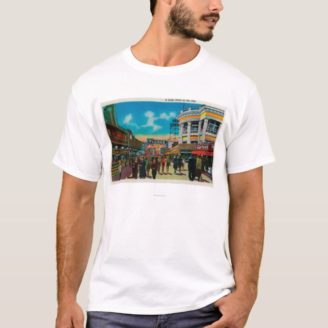 A daily scene on the Pike, Long Beach T-Shirt (Front)