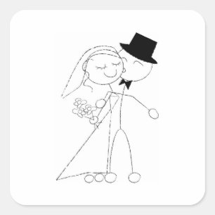 A Dance and A Kiss Square Sticker