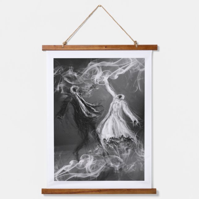 A dance of good and evil hanging tapestry (Front)