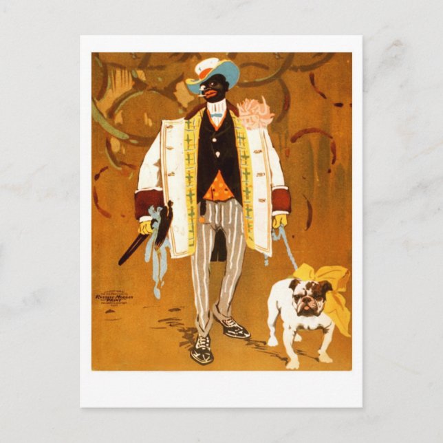 A Dandy and His Dog Postcard (Front)