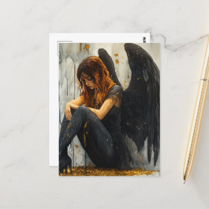 A Dark Angel Woman Postcard