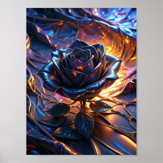 "A Dark Bloom on Silver" Poster