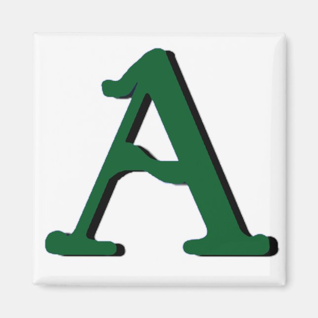 A (dark green) Monogram Magnet (Front)