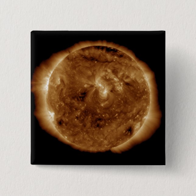 A dark rift in the sun's atmosphere 15 cm square badge (Front)