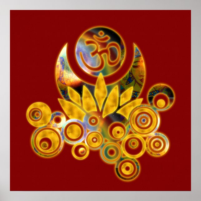 A_darkred, Om Lotus Poster (Front)