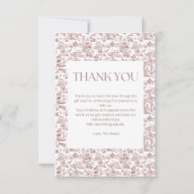 A Darling Arrival Thank You Card