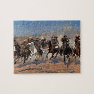 A Dash for the Timber by Frederic Remington Jigsaw Puzzle
