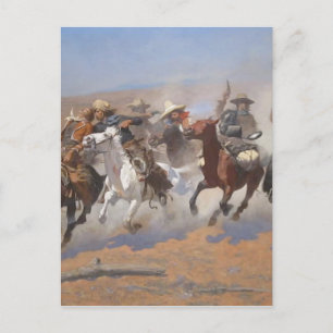 A Dash for the Timber by Frederic Remington Postcard