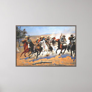A Dash for the Timber by Remington, Canvas Print