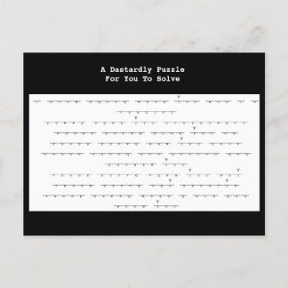 A dastardly Puzzle of a Rick Roll Postcard