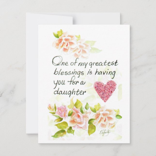 A Daughter is a Great Blessing  Card (Front)