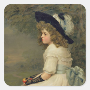 A Daughter of Eve, Pears Annual, Christmas, 1899 Square Sticker