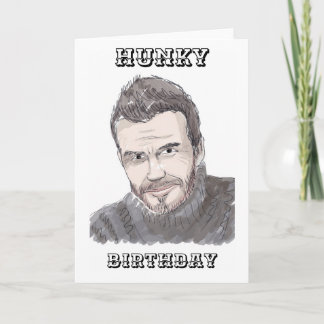 A David Beckham inspired birthday card