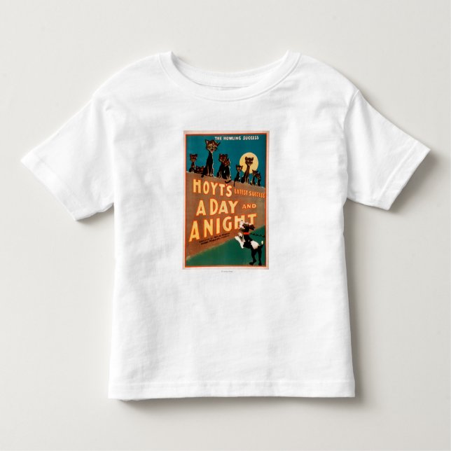 "A Day and a Night" Cats and Dogs Musical Toddler T-Shirt (Front)