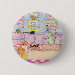 A Day At The Bank 6 Cm Round Badge