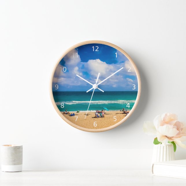 A Day at the Beach Acrylic Wall Clock (Home)