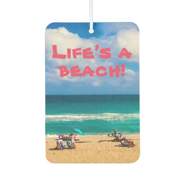 A Day at the Beach Car Air Freshener (Front)