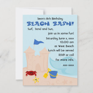 A Day at the Beach Invitation
