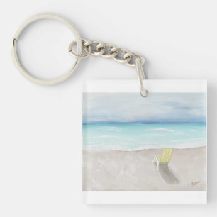 A Day at the Beach Key Ring