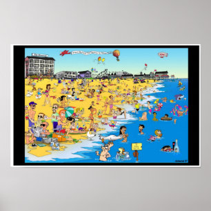 A day at the Beach. Old Orchard Beach, Me. Poster