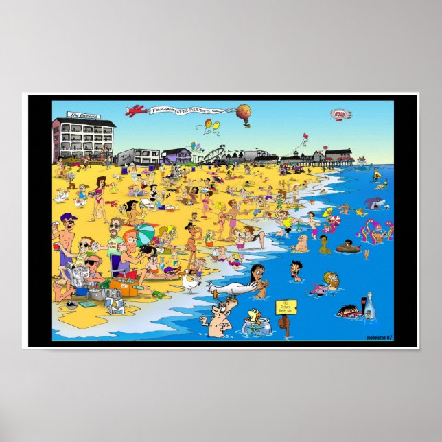 A day at the Beach. Old Orchard Beach, Me. Poster (Front)