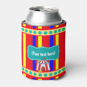 A Day at the Circus Kids Party Personalised Can Cooler