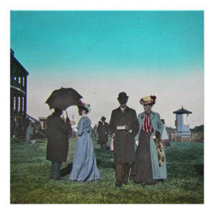 A Day at the Horse Races in Edwardian England 1910 Photo Print