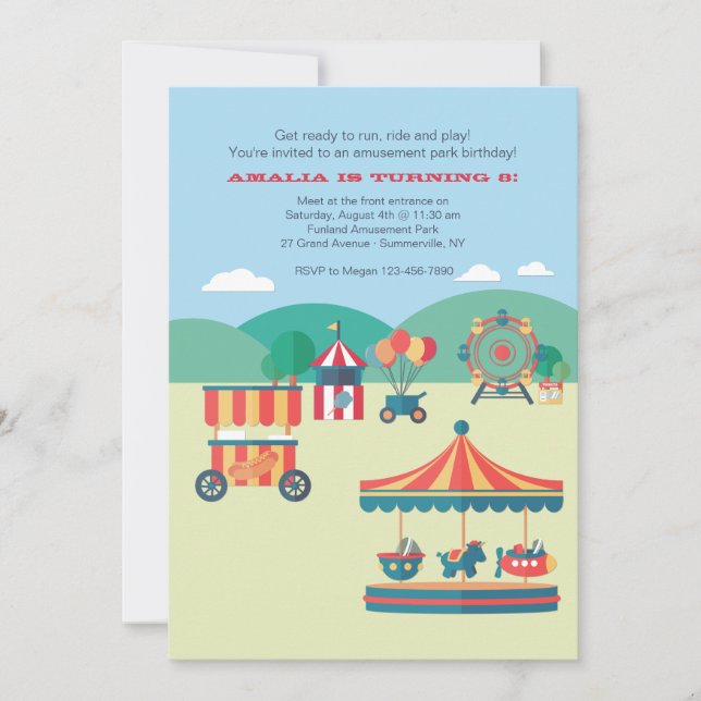 A Day At The Park Invitation (Front)