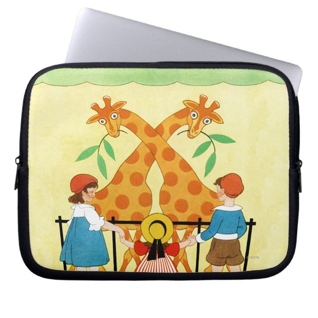 A Day At The Zoo Laptop Sleeve (Front)