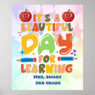A Day for Learning Graphic Bold Cute Poster